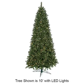 10'Hx58"W Fluff-Free Monroe Pine Artificial Christmas Tree w/Stand -Green