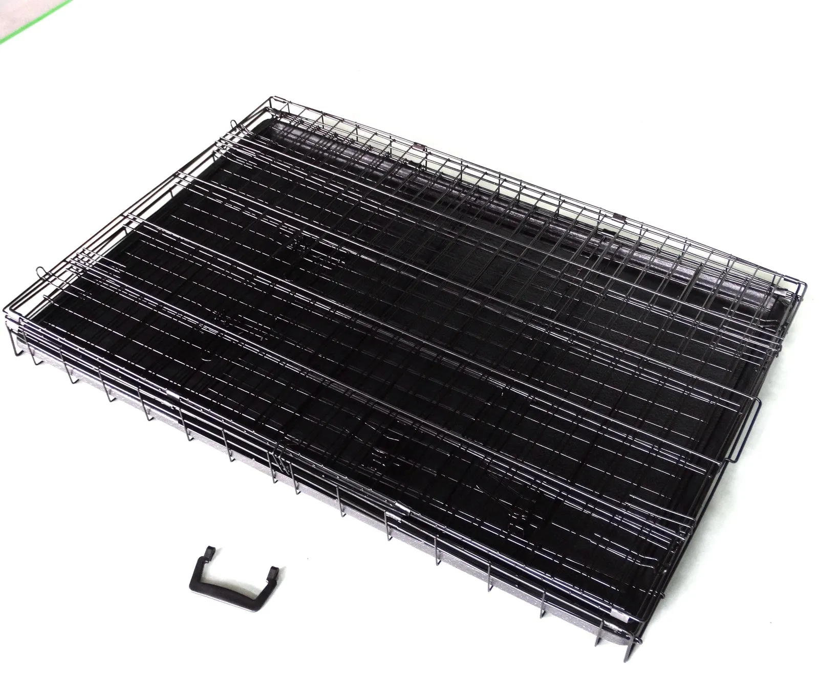 24" Collapsible Metal Dog Crate with Divider and Tray