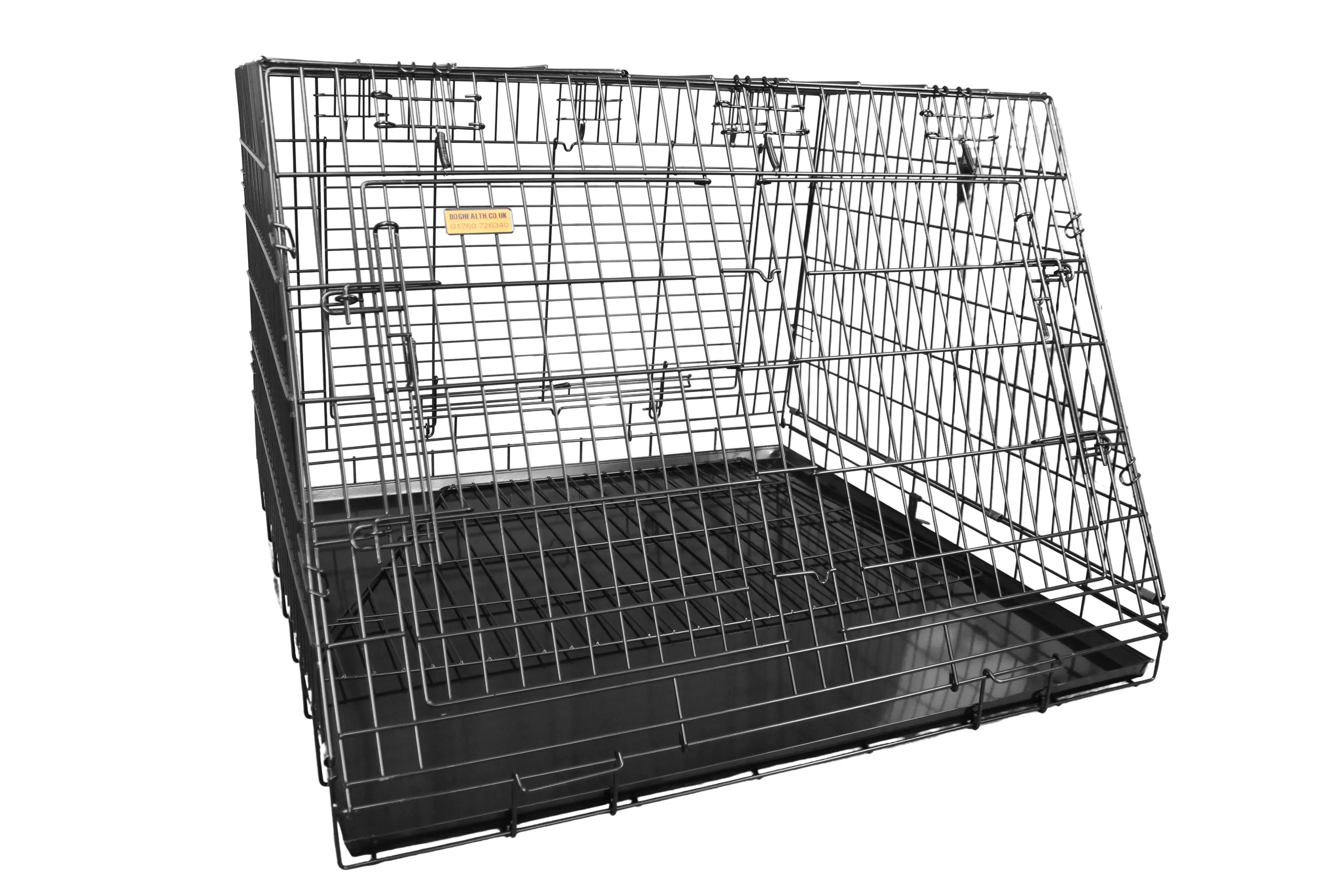 3-Door Car Crate with Escape Hatch - Double with Divider