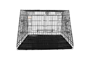 3-Door Car Crate with Escape Hatch - Double with Divider