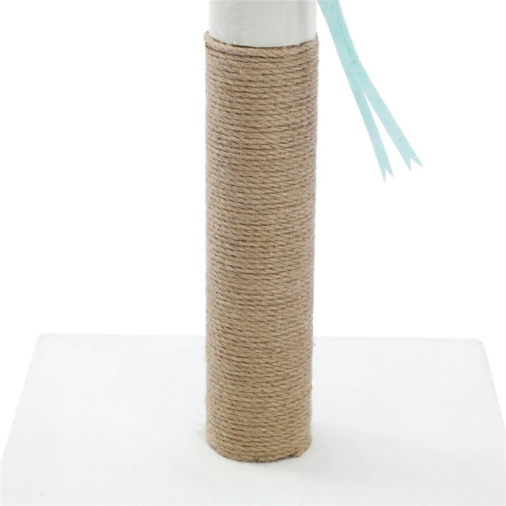 89 cm Plush & Sisal Cat Scratching Post with Toys - YES4PETS
