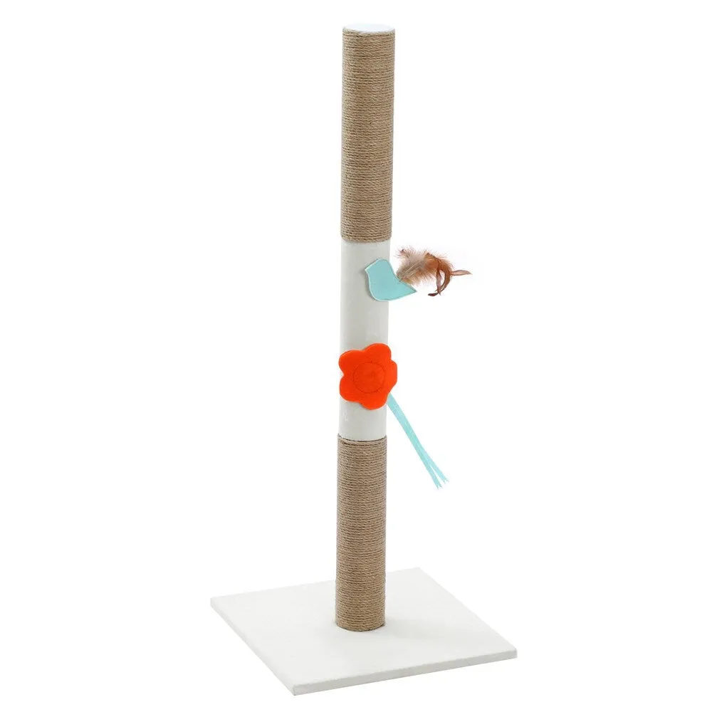 89 cm Plush & Sisal Cat Scratching Post with Toys - YES4PETS