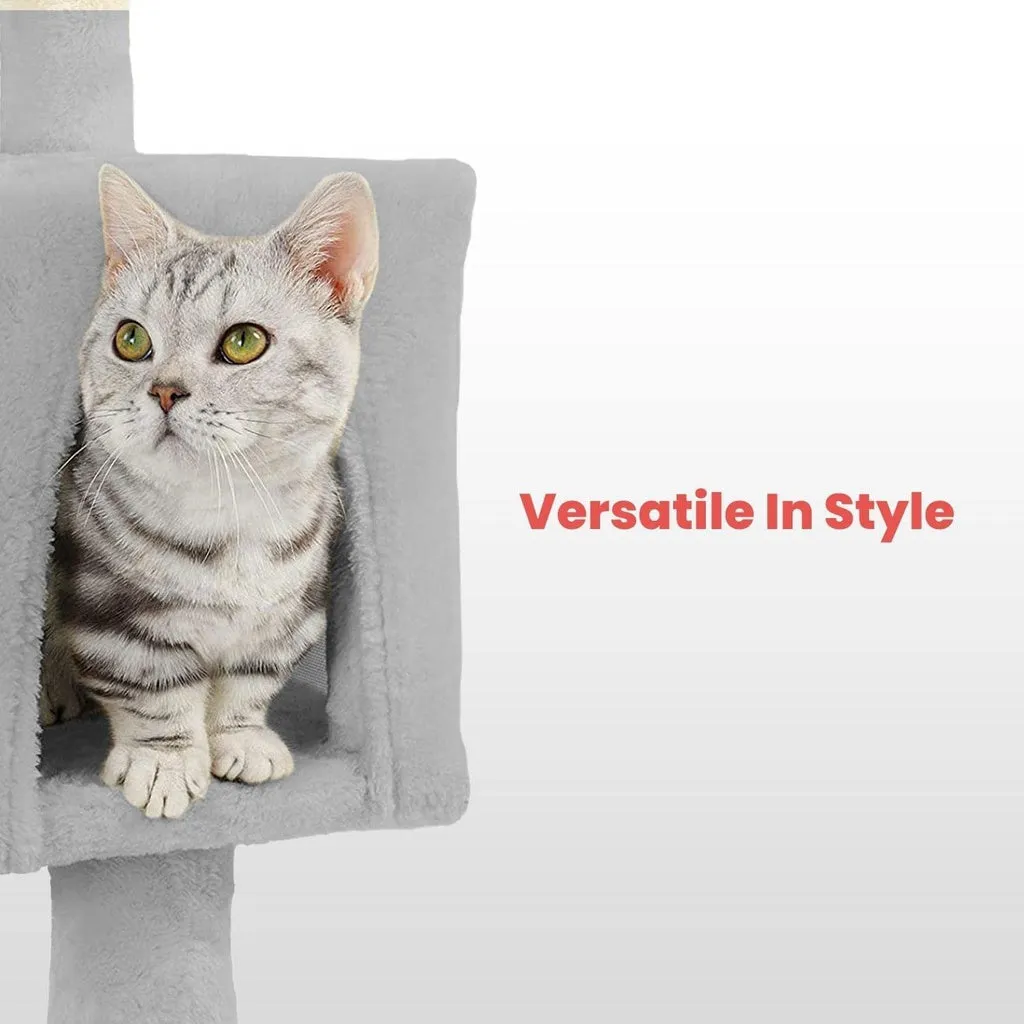 Adjustable 3-Tier 97cm Cat Tree with Sisal Posts Floofi