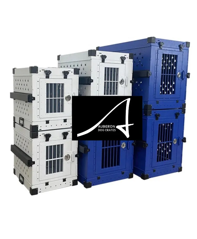 Aluminium ‘Show & Groom’ DOUBLE Crate with Trolley and Grooming Set
