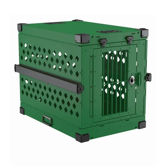 Aluminium ‘Show & Groom’ DOUBLE Crate with Trolley and Grooming Set