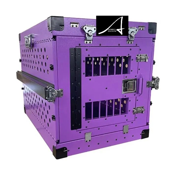 Aluminium ‘Show & Groom’ DOUBLE Crate with Trolley and Grooming Set