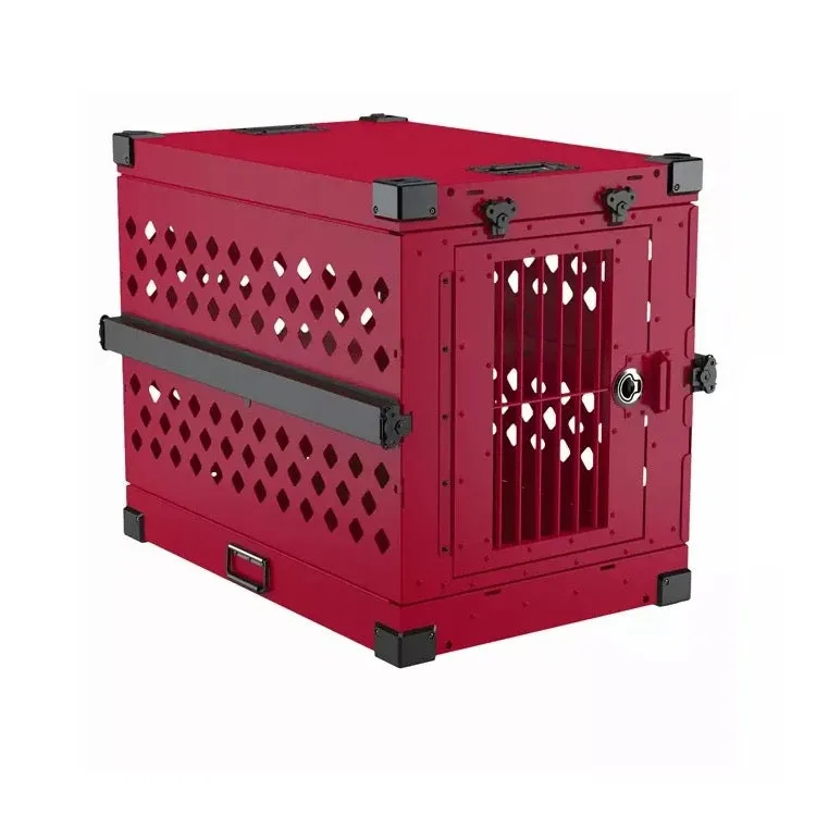 Aluminium ‘Show & Groom’ DOUBLE Crate with Trolley and Grooming Set