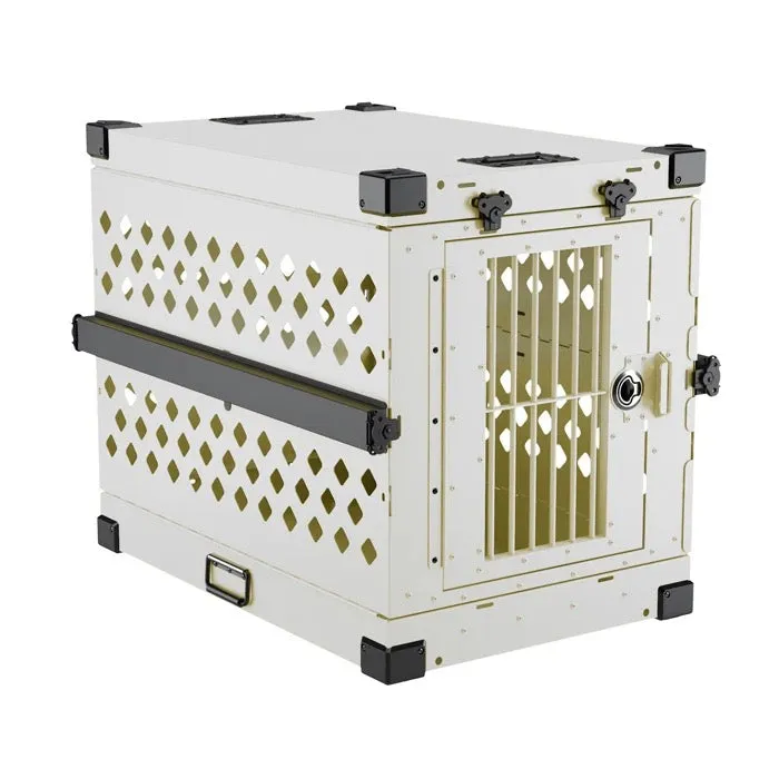 Aluminium ‘Show & Groom’ DOUBLE Crate with Trolley and Grooming Set