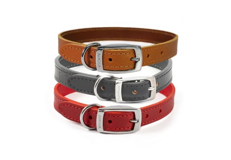 Ancol - Leather Collar - Tan - 12"