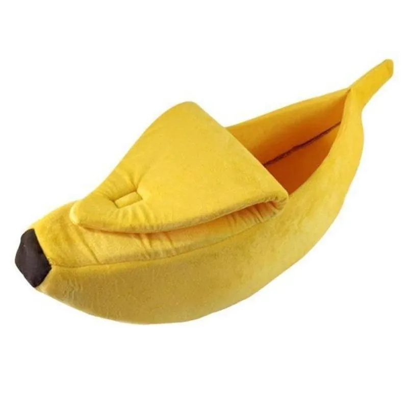 Banana Cat Bed Soft Cozy Pet Beds Medium & Large