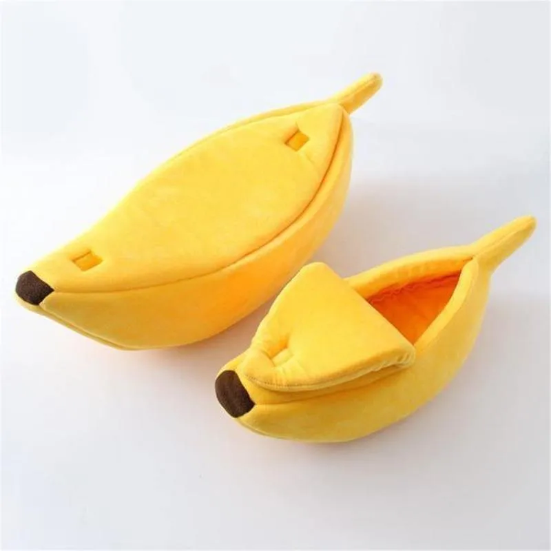 Banana Cat Bed Soft Cozy Pet Beds Medium & Large