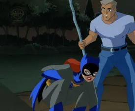 Batman and Mr. Freeze SubZero Original Production Cel On Original Background: Batgirl