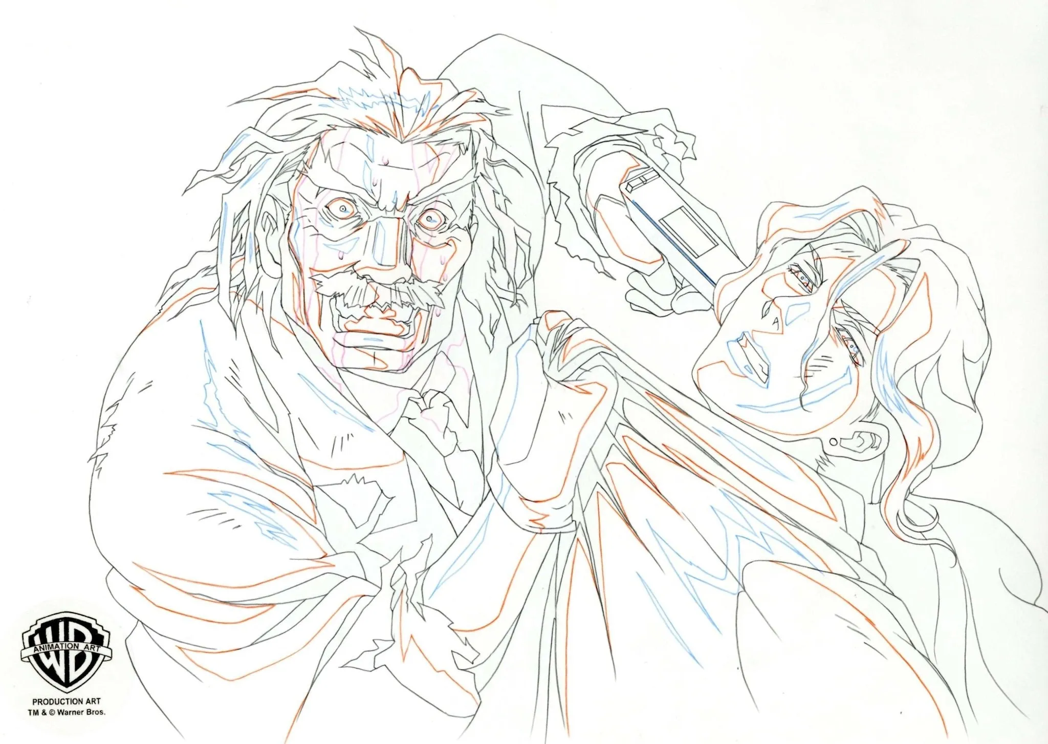 Batman: Gotham Knight Original Production Drawing: Salvatore Maroni, Detective Anna Ramirez