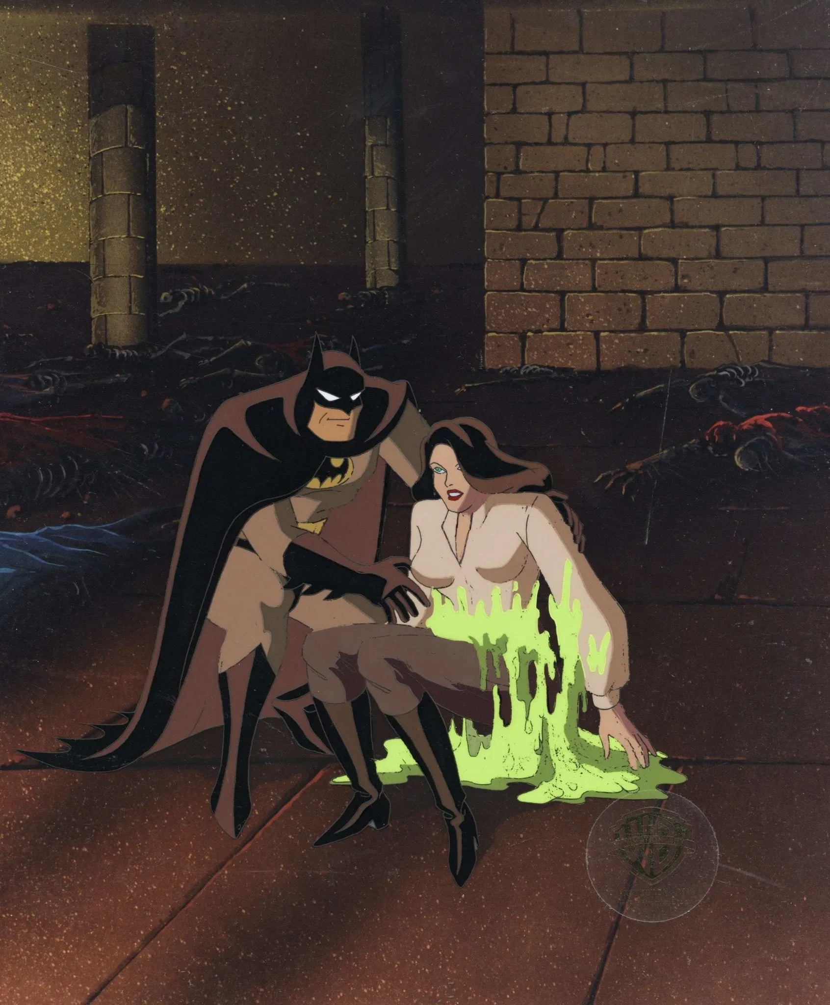 Batman The Animated Series Original Production Cel: Batman, Talia Al Ghul