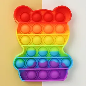 Bear Pop It Fidget Toys  Stress Relief Rainbow Toy ( 1 pcs )