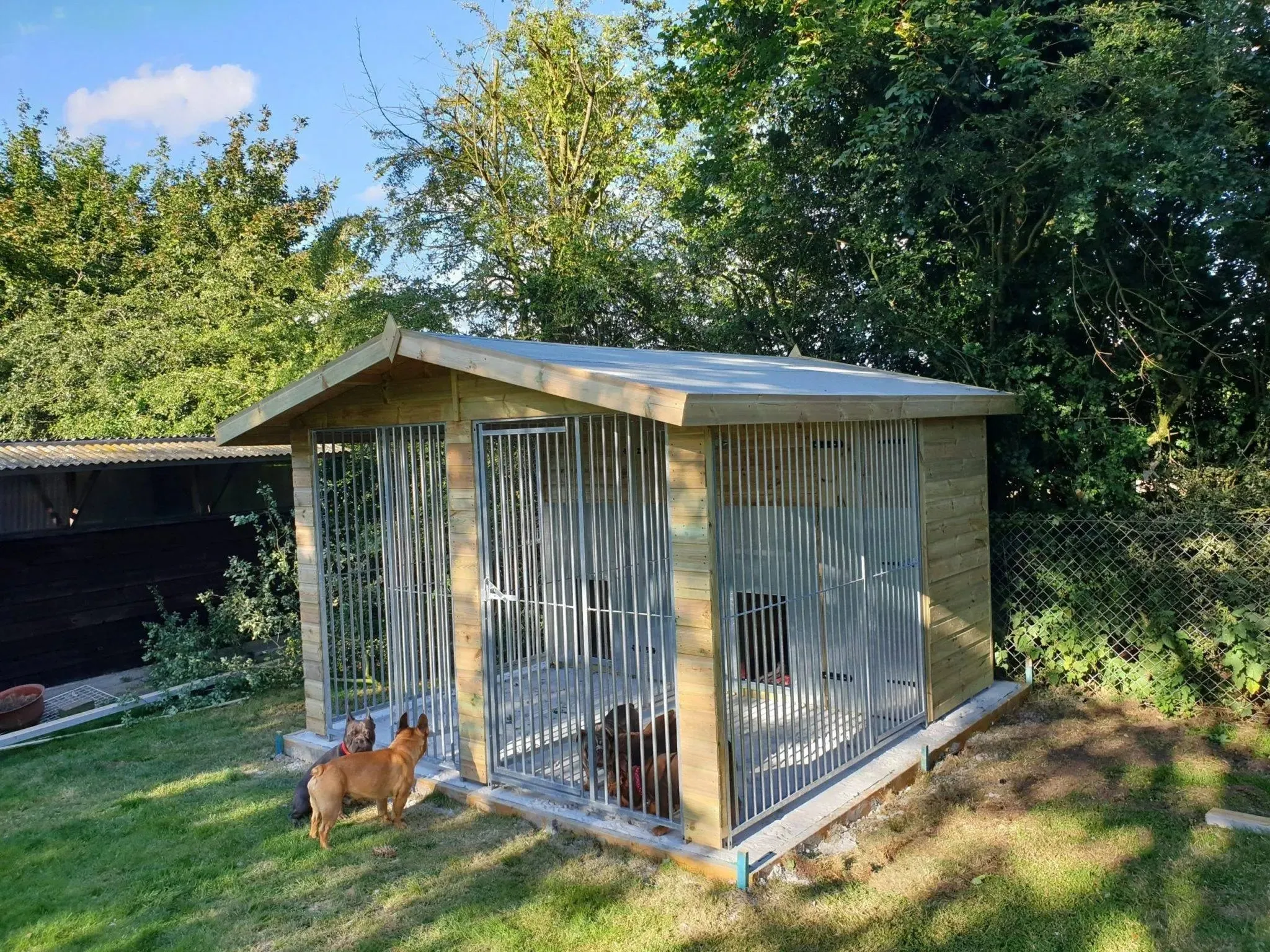 Benchmark Dog Kennel with Apex Roof - Duo 10 x 8ft, Premium Wood Range