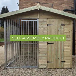 Benchmark Dog Kennel with Apex Roof - Single 8 x 4ft, Express Self-Assembly Range