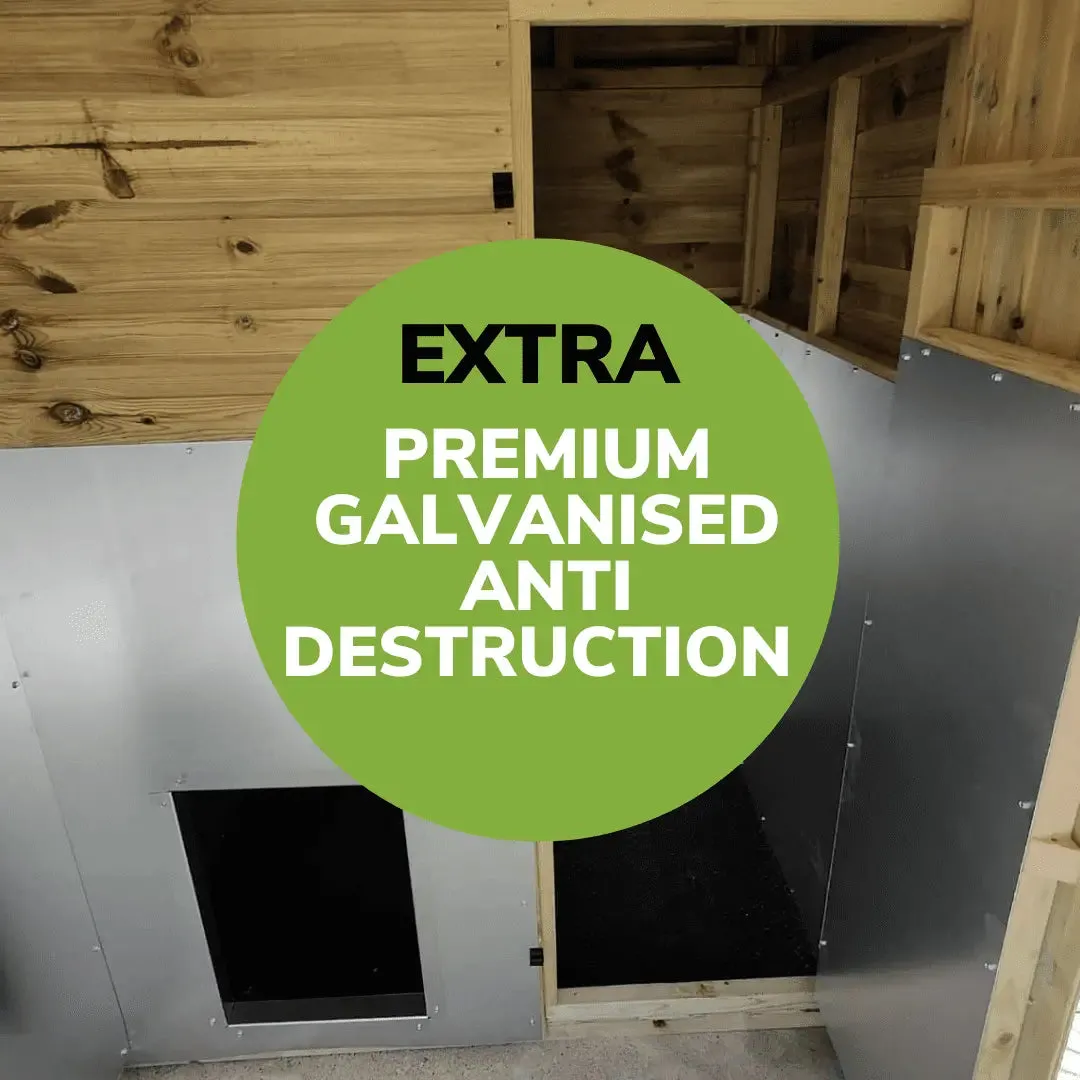 Benchmark Dog Kennel with Pent Roof - Duo 16 x 5ft, Classic Wood Range