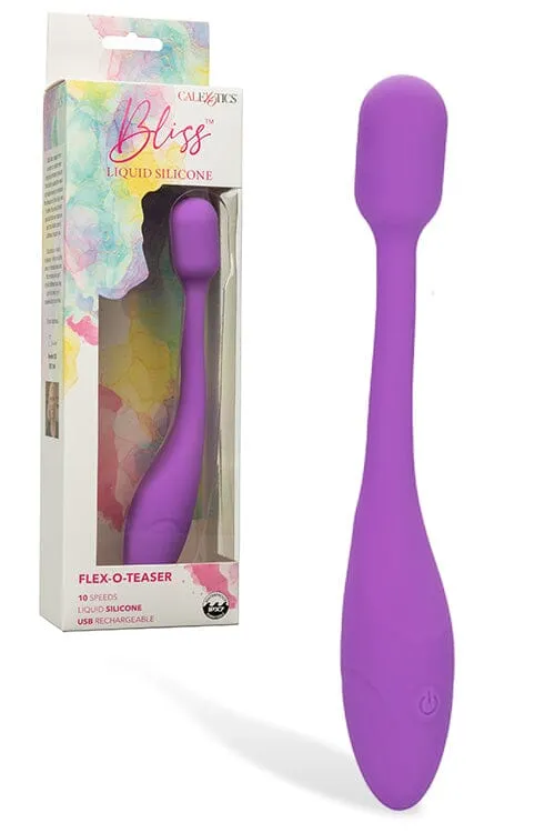 Bliss Flex-O-Teaser Soft Silicone Vibrator for Clitoral or G-Spot Stimulation