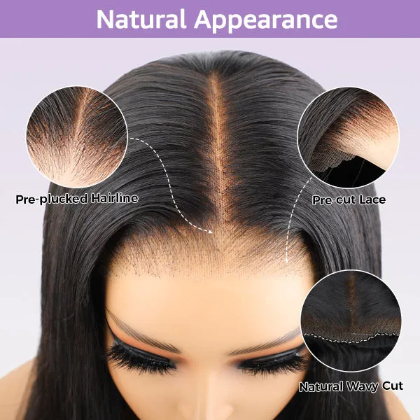 BOGO Straight Pre-cut  6x4 HD Lace Wear Go Wig Pre-plucked Natural Hairline