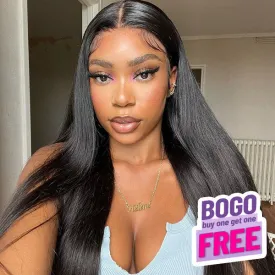 BOGO Straight Pre-cut  6x4 HD Lace Wear Go Wig Pre-plucked Natural Hairline