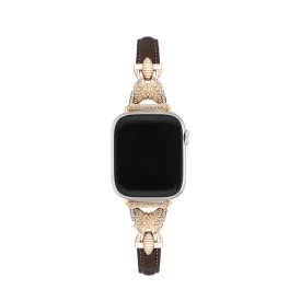 Butterfly Linked Leather Watch Band