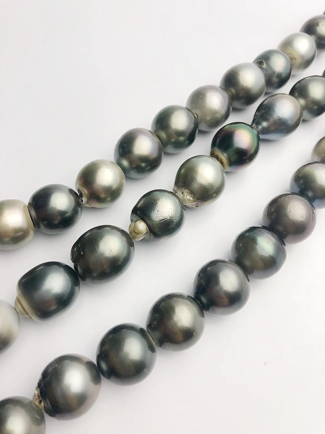 BUY 2 GET 1 FREE - Half Off Black Friday Sale - Tahitian Pearl Strands, 13 - 15mm (681)