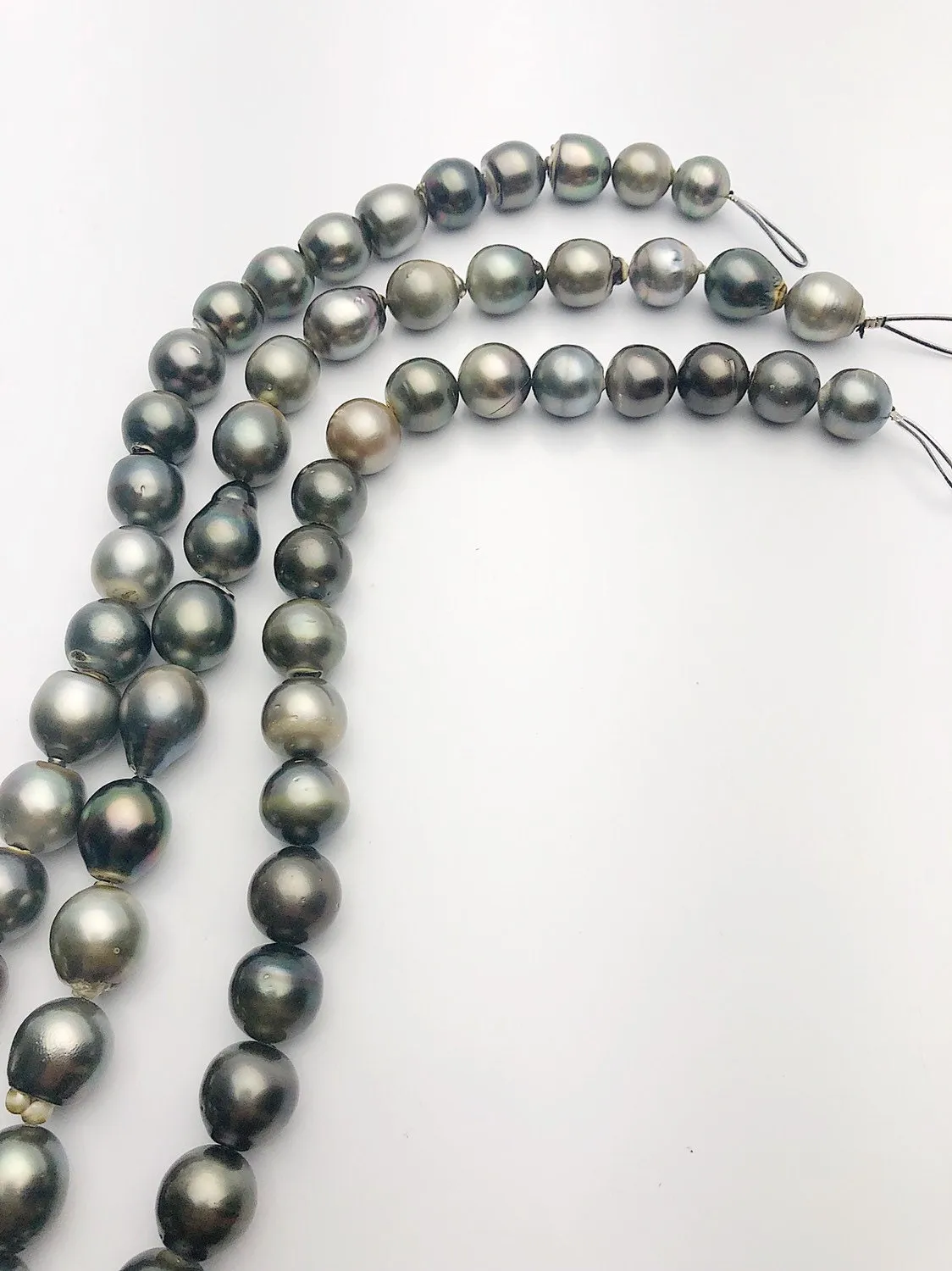 BUY 2 GET 1 FREE - Half Off Black Friday Sale - Tahitian Pearl Strands, 13 - 15mm (681)