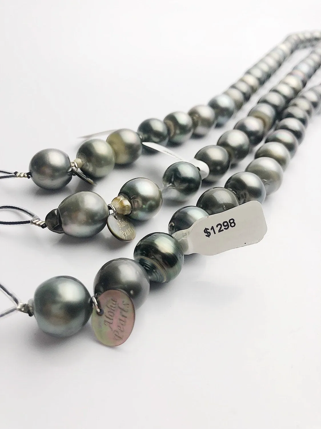 BUY 2 GET 1 FREE - Half Off Black Friday Sale - Tahitian Pearl Strands, 13 - 15mm (681)