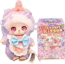 CALEMBOU Plush Doll Blind Box, 8'' Cute Stuffed Animal Plush Toys, Kawaii 1 of 6 Possible Mystery Collectible Toys Cute Soft Animals Charm Birthday Gifts (Liila' Chef Kitten 1pc)
