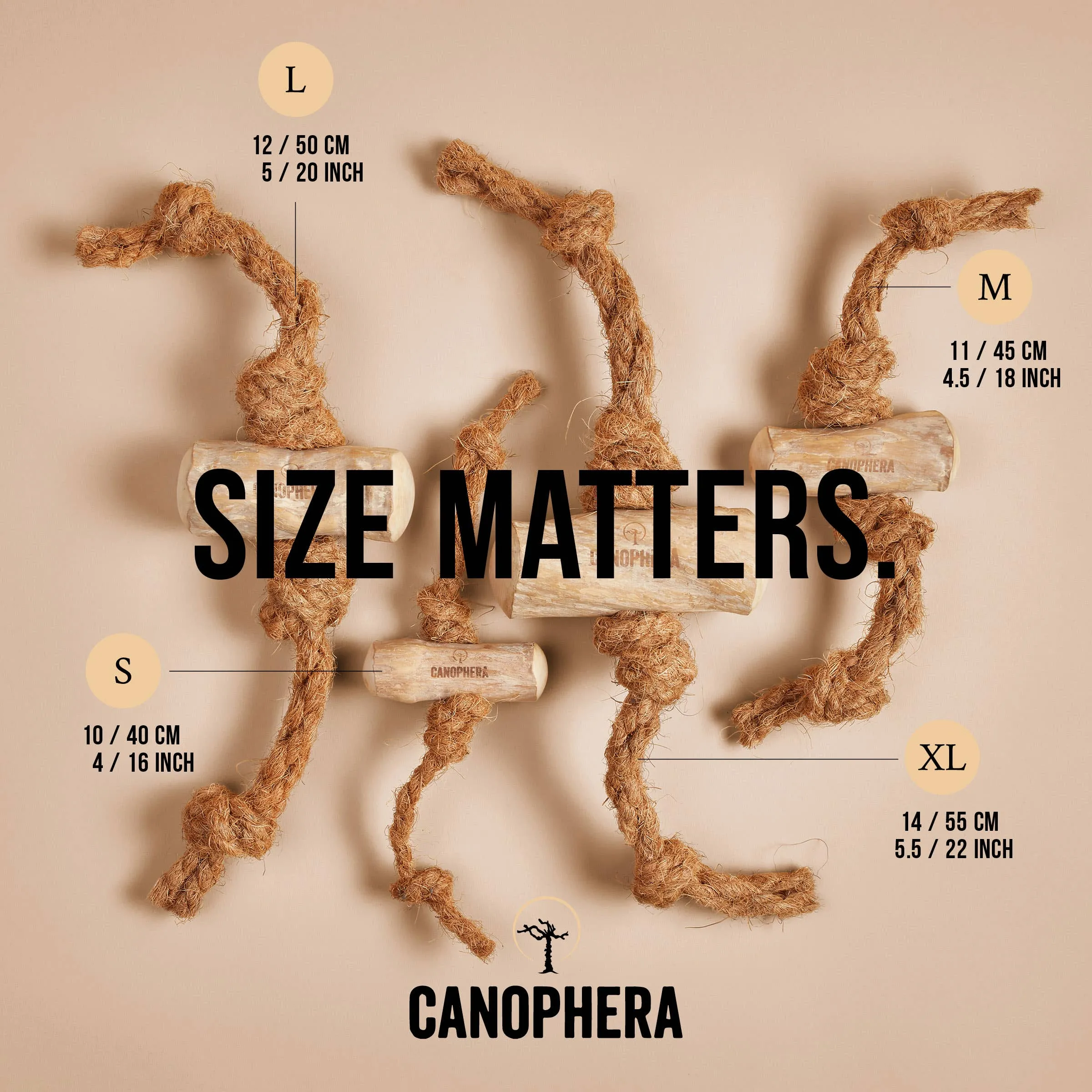 Canophera LLC Coffee Wood and Coconut Dog Rope