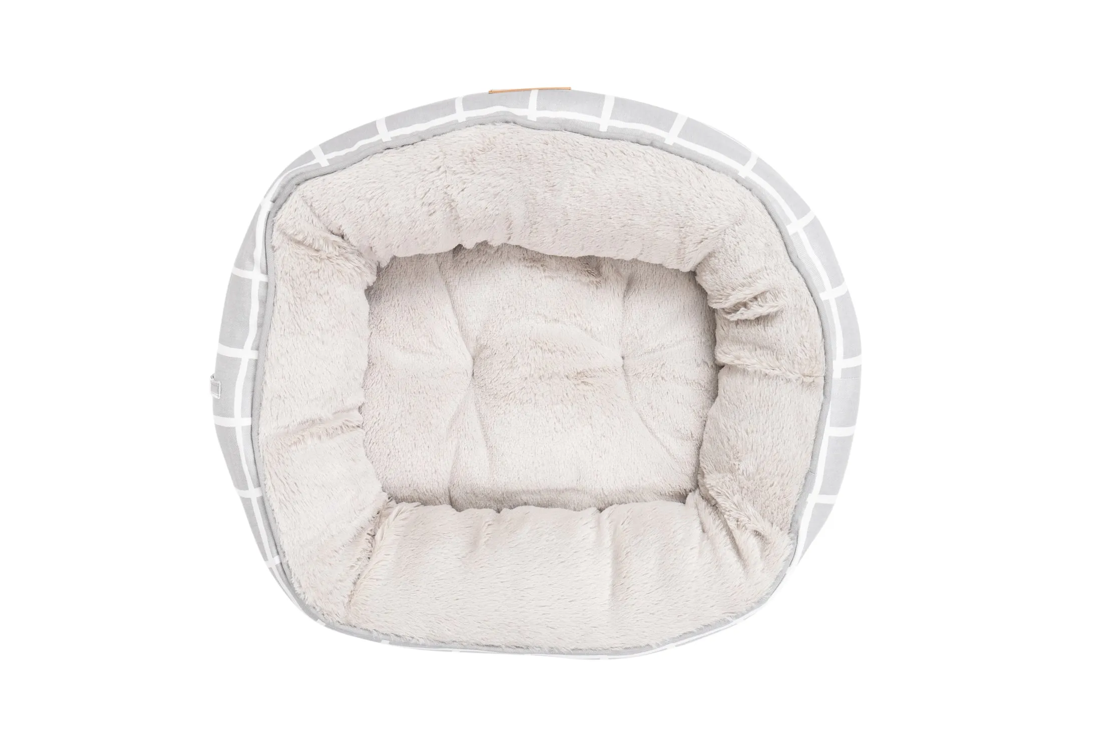 Cat Bed - Reversible - Grey Check