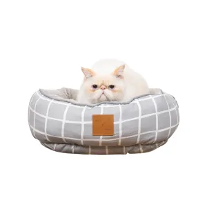 Cat Bed - Reversible - Grey Check