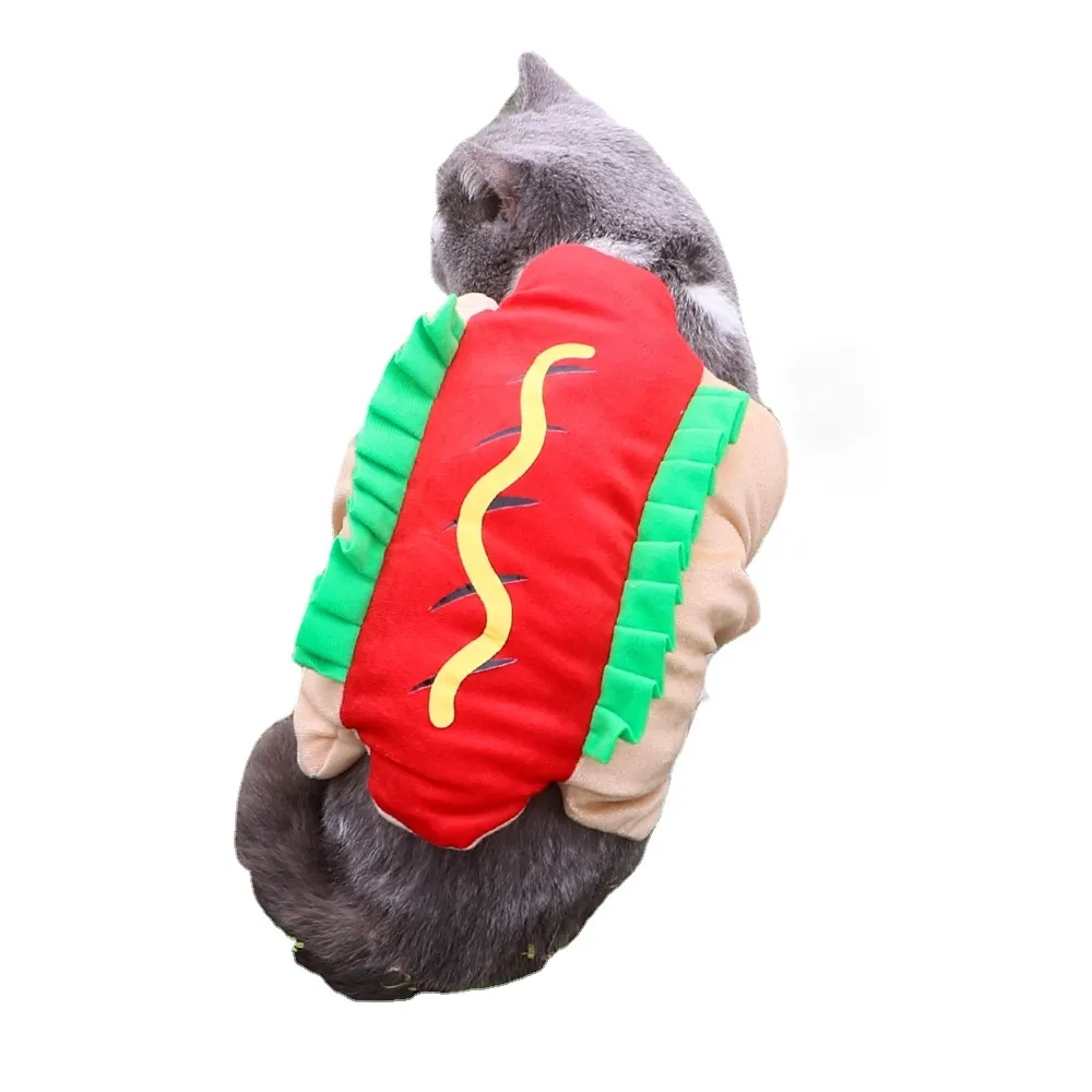 Cat Clothes Hot Dog Hamburger Autumn and Winter Pet Suit