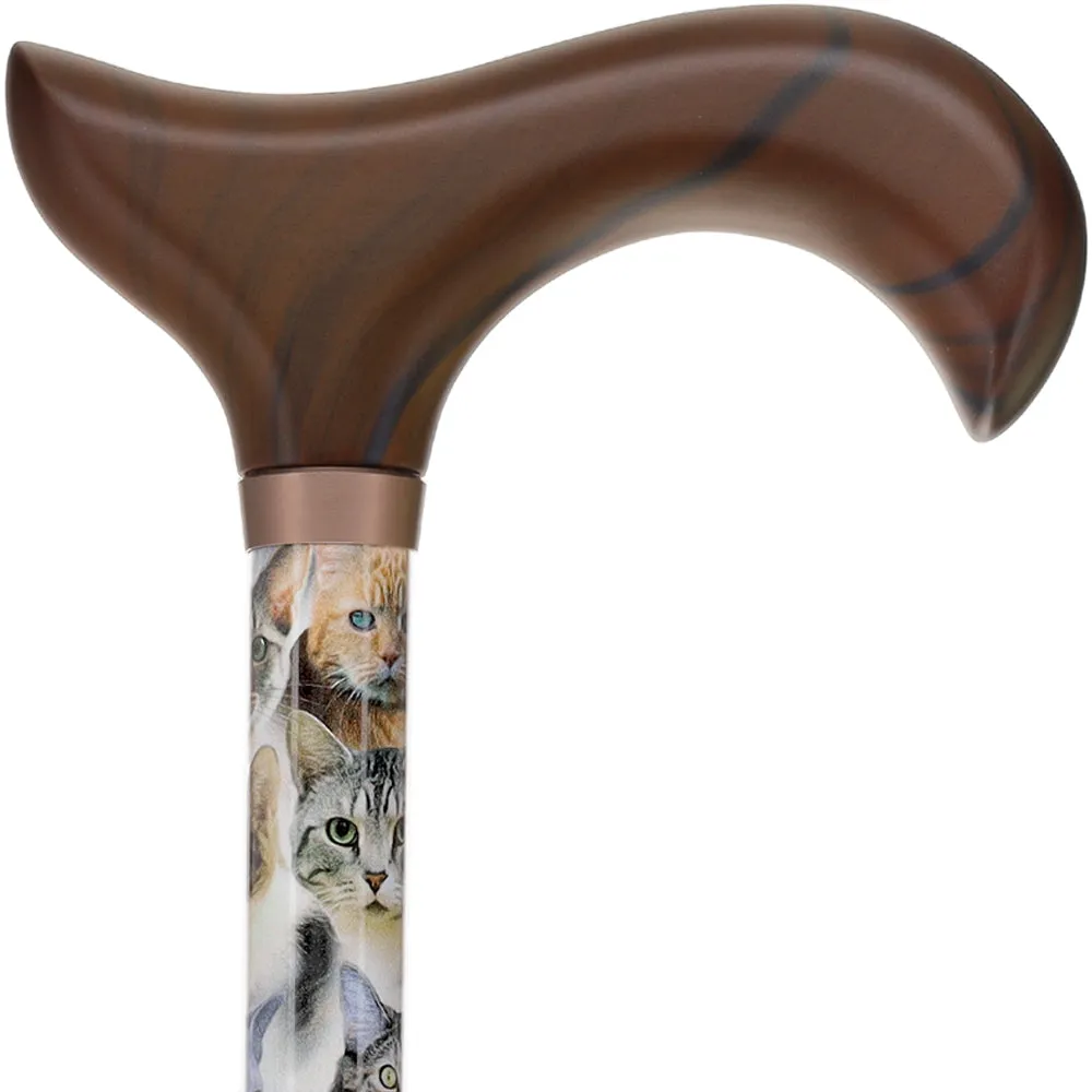 Cat Lovers-Designer Cane, Adjustable w/ Patterned Handle