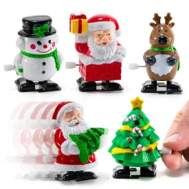 Christmas Wind Up Stocking Stuffers- Santas And Snowmen Wind Up Stocking