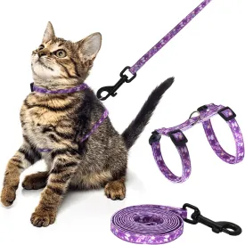 Cotton Cat Harness and Leash Set, Escape-Proof Adjustable Soft Harness for Kitten, Small & Large Cats, Ideal for Travel & Outdoor Walking (Butterfly)