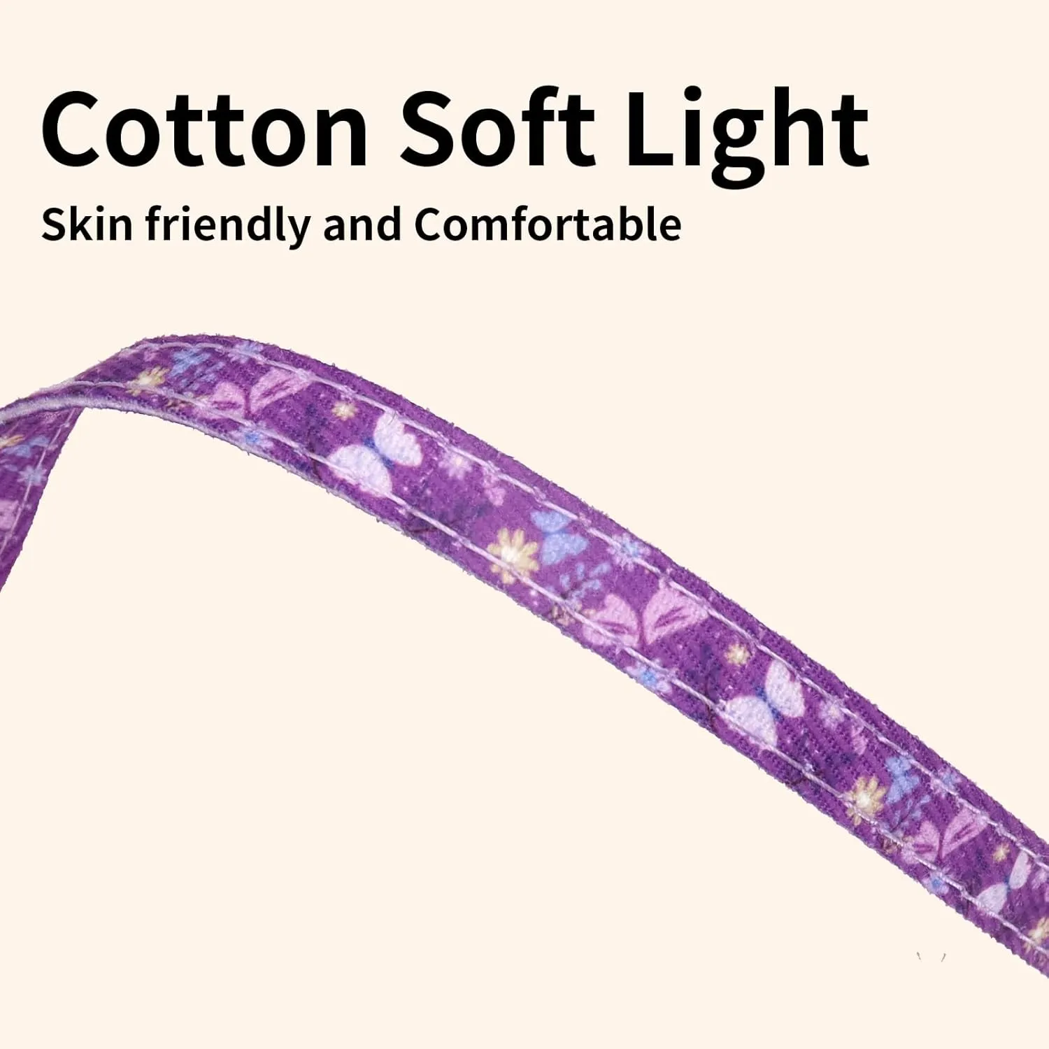Cotton Cat Harness and Leash Set, Escape-Proof Adjustable Soft Harness for Kitten, Small & Large Cats, Ideal for Travel & Outdoor Walking (Butterfly)
