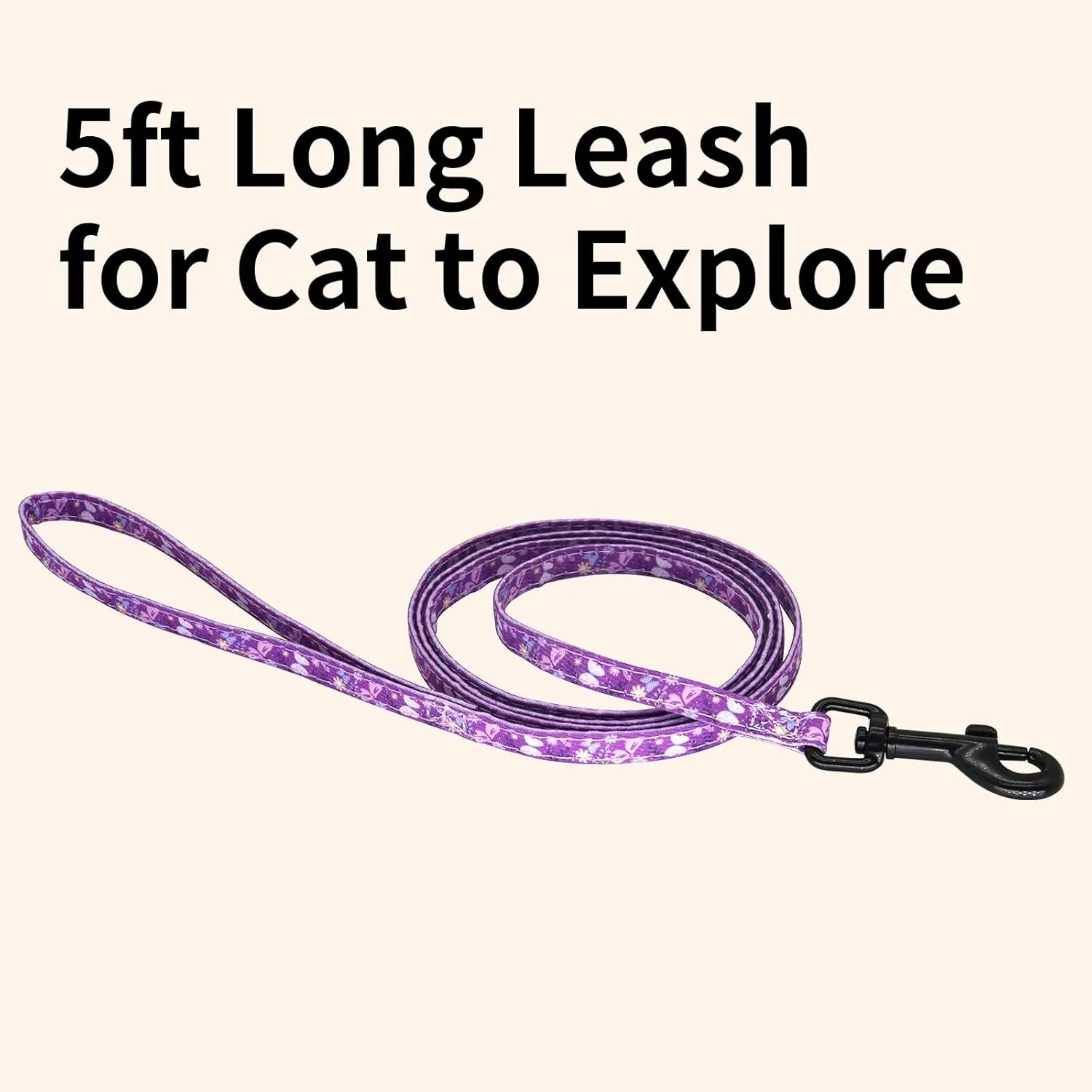 Cotton Cat Harness and Leash Set, Escape-Proof Adjustable Soft Harness for Kitten, Small & Large Cats, Ideal for Travel & Outdoor Walking (Butterfly)