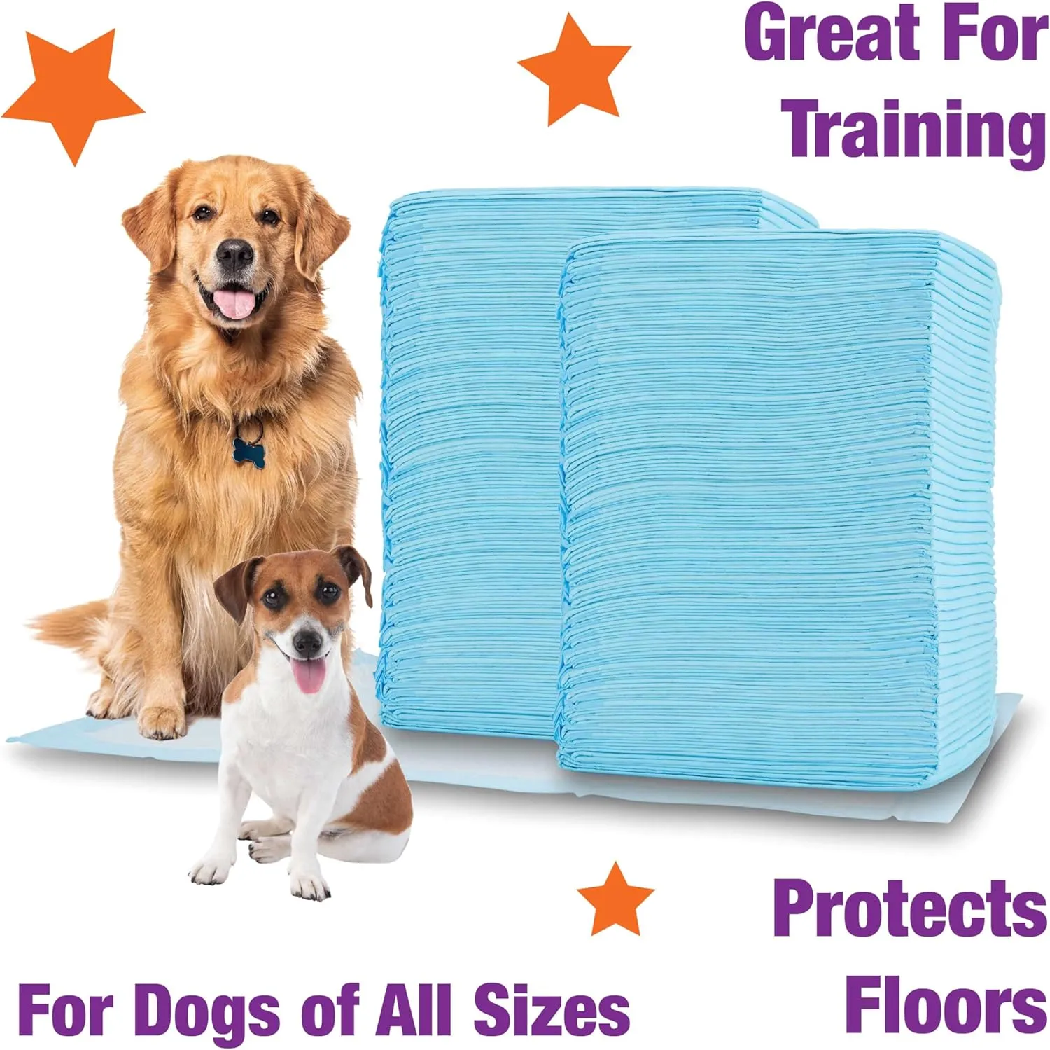 Cudlie Absorbent Puppy Pads, 100 Count, 26"x30" - Perfect for Dog & Puppy Training and House Training