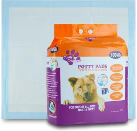 Cudlie Absorbent Puppy Pads, 100 Count, 26"x30" - Perfect for Dog & Puppy Training and House Training