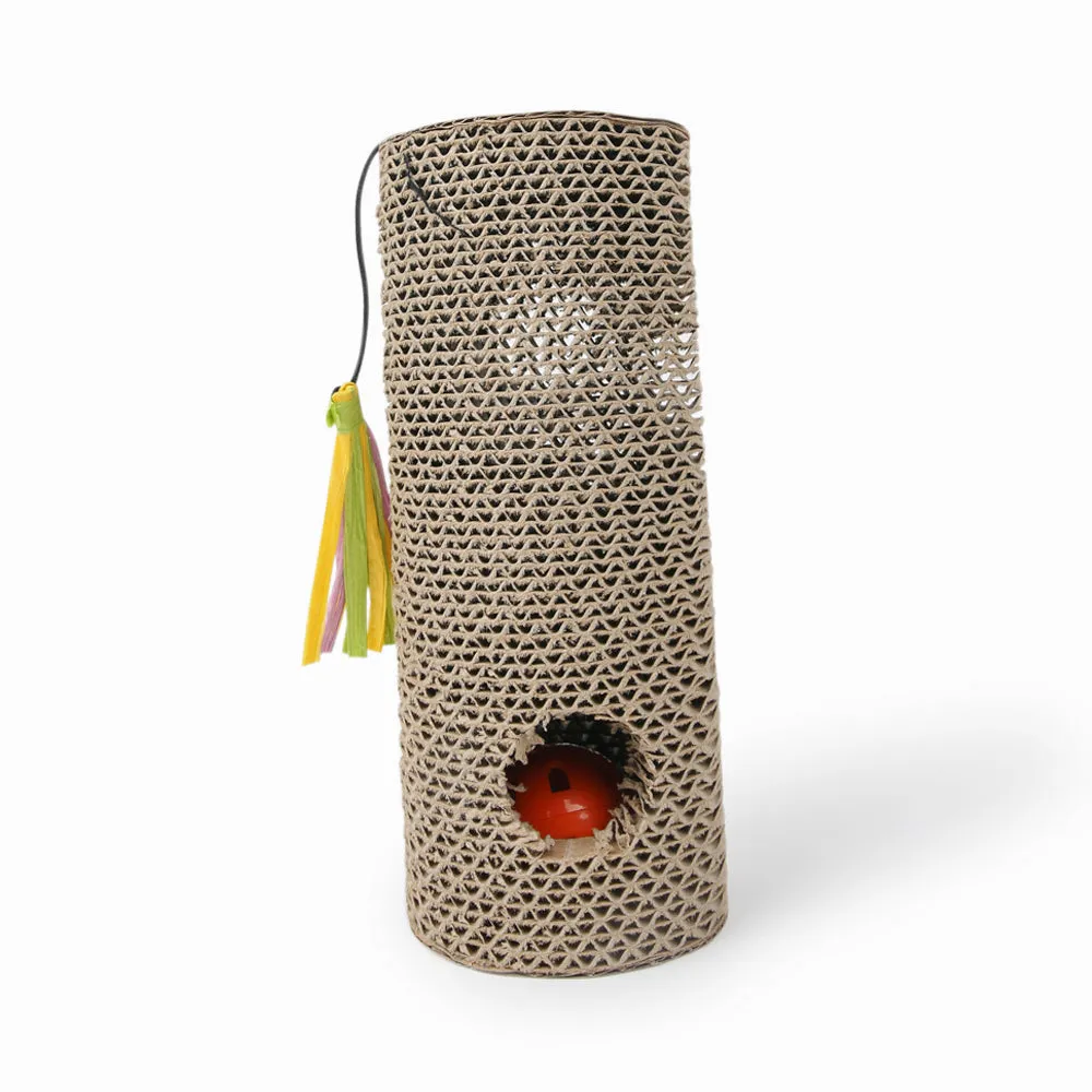 Dear Pet Cat Scratcher with Teaser- Cylinder