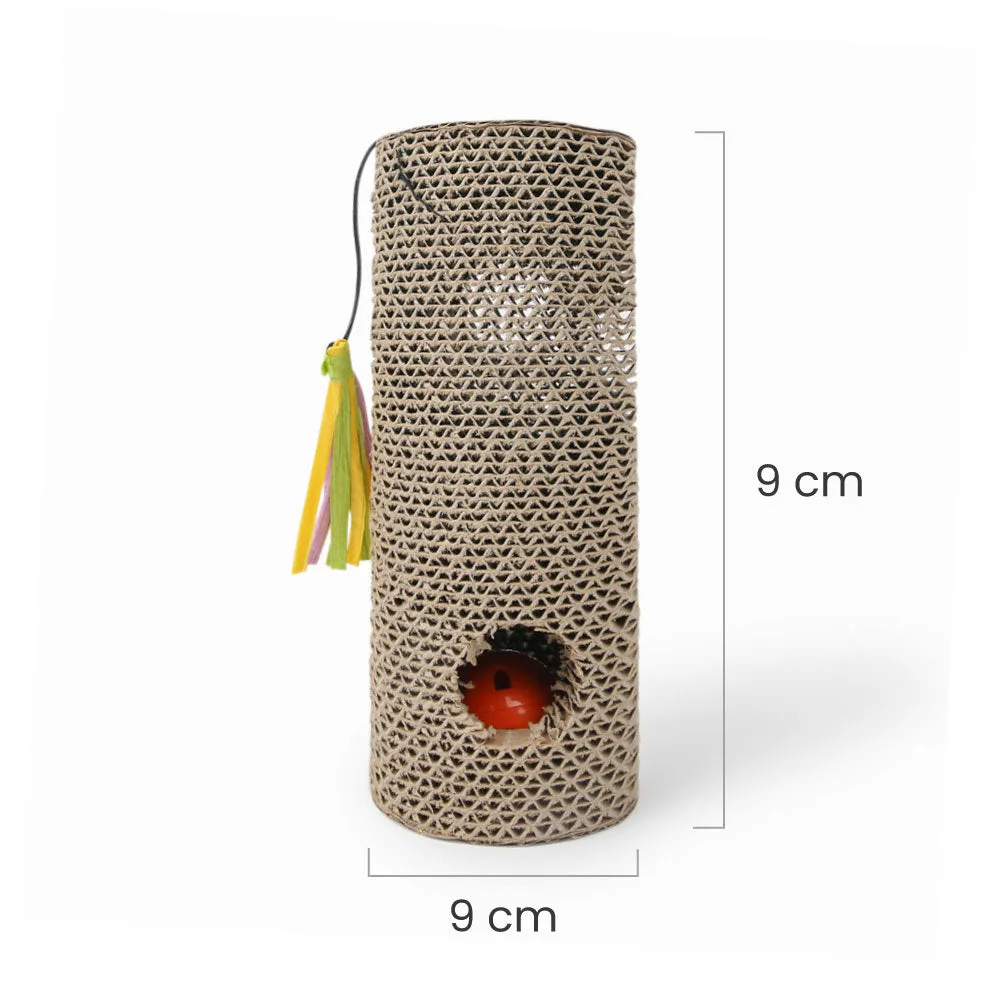 Dear Pet Cat Scratcher with Teaser- Cylinder