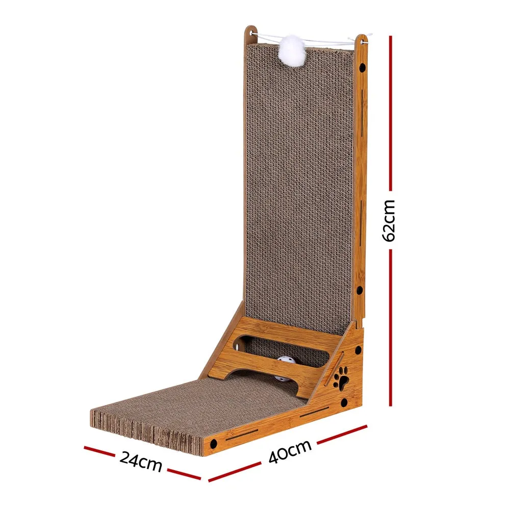 Durable L-Shaped Cat Scratcher with Ball & Catnip - i.Pet