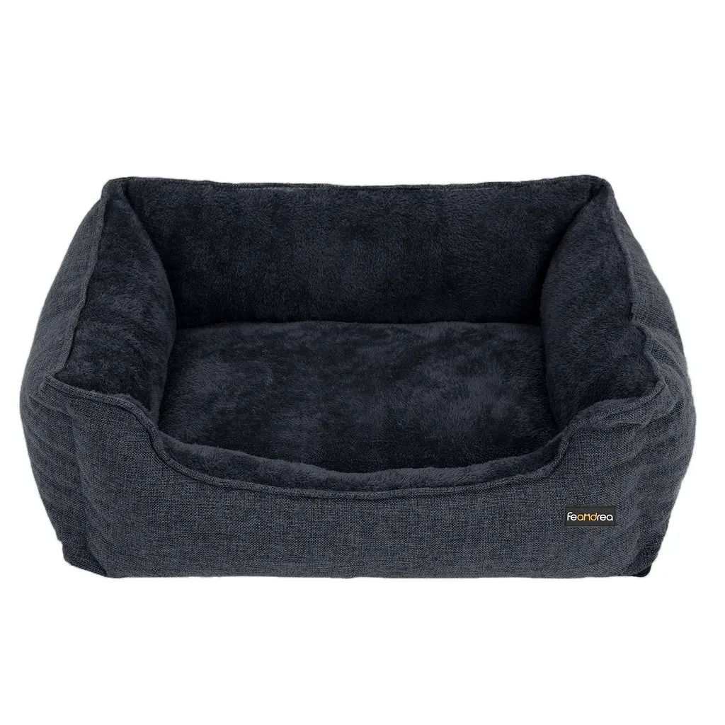 Extra-Large Tear-Resistant Dog Sofa Bed with Headrest 90cm - FEANDREA