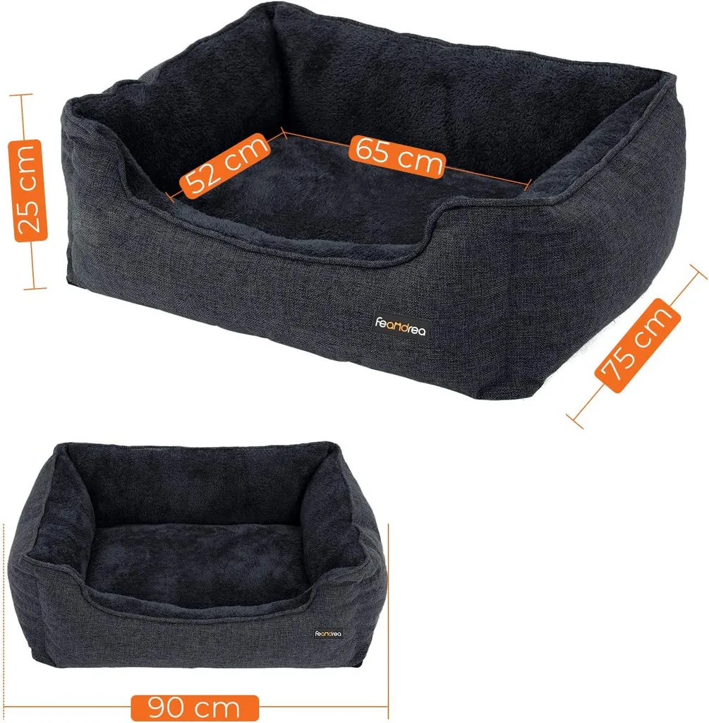 Extra-Large Tear-Resistant Dog Sofa Bed with Headrest 90cm - FEANDREA