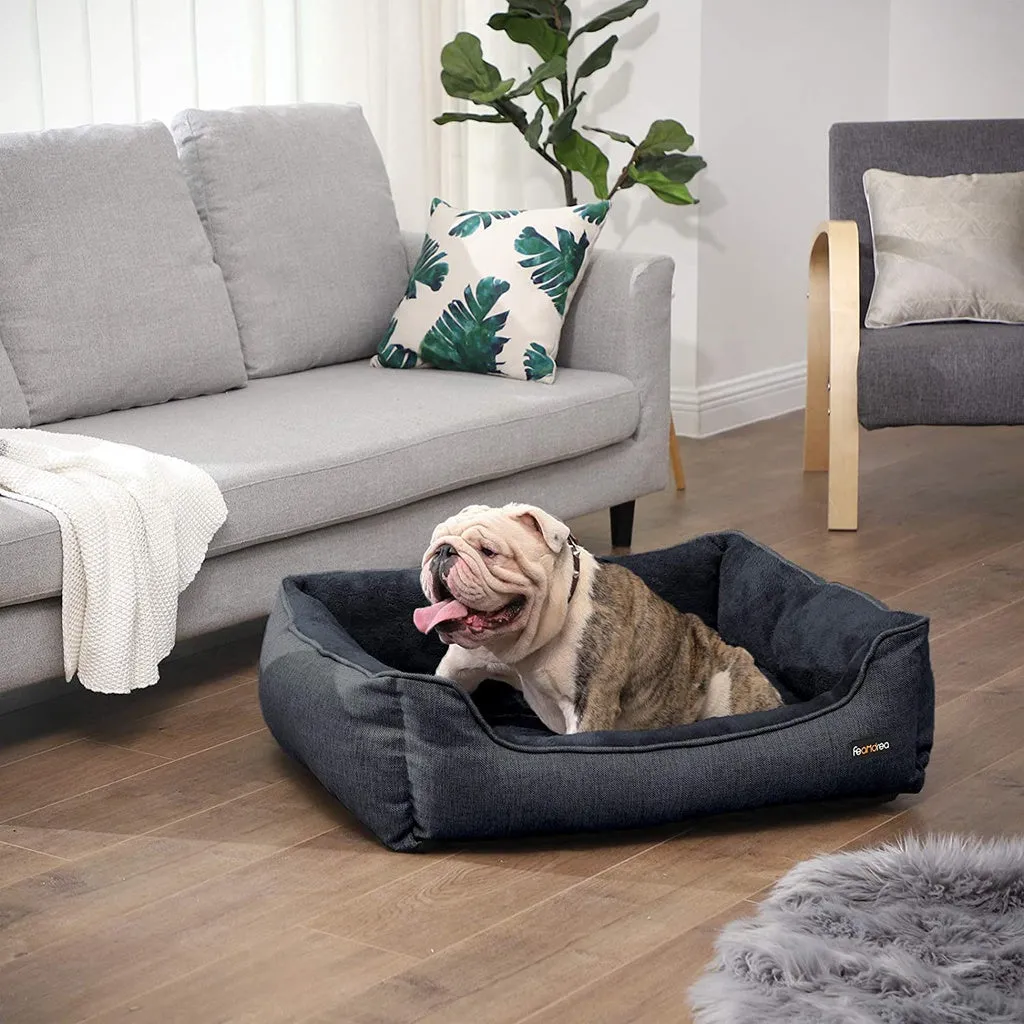Extra-Large Tear-Resistant Dog Sofa Bed with Headrest 90cm - FEANDREA