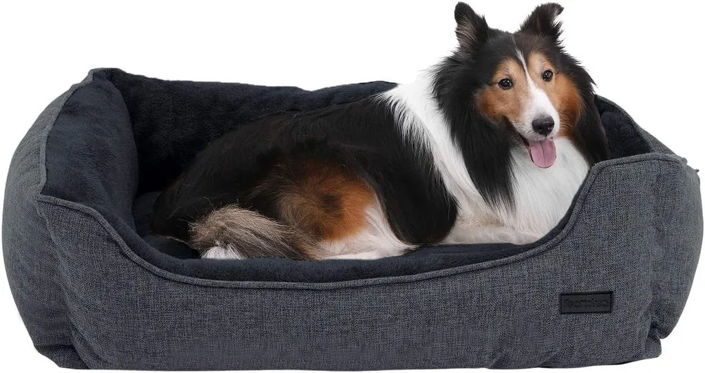 Extra-Large Tear-Resistant Dog Sofa Bed with Headrest 90cm - FEANDREA
