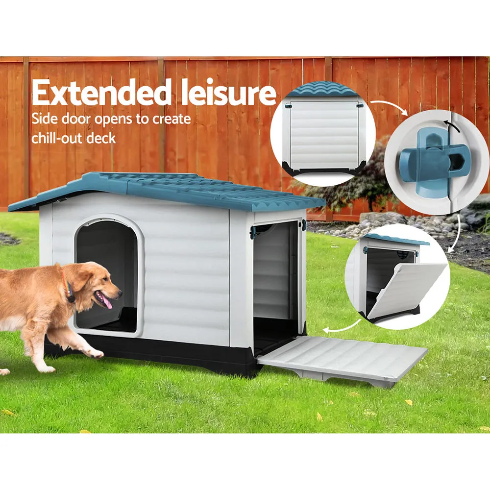 Extra Large Weatherproof Plastic Dog Kennel with Ventilation - i.Pet