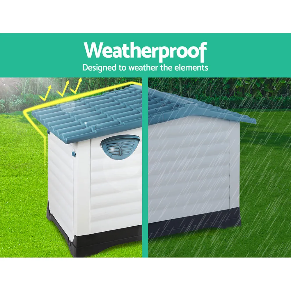 Extra Large Weatherproof Plastic Dog Kennel with Ventilation - i.Pet